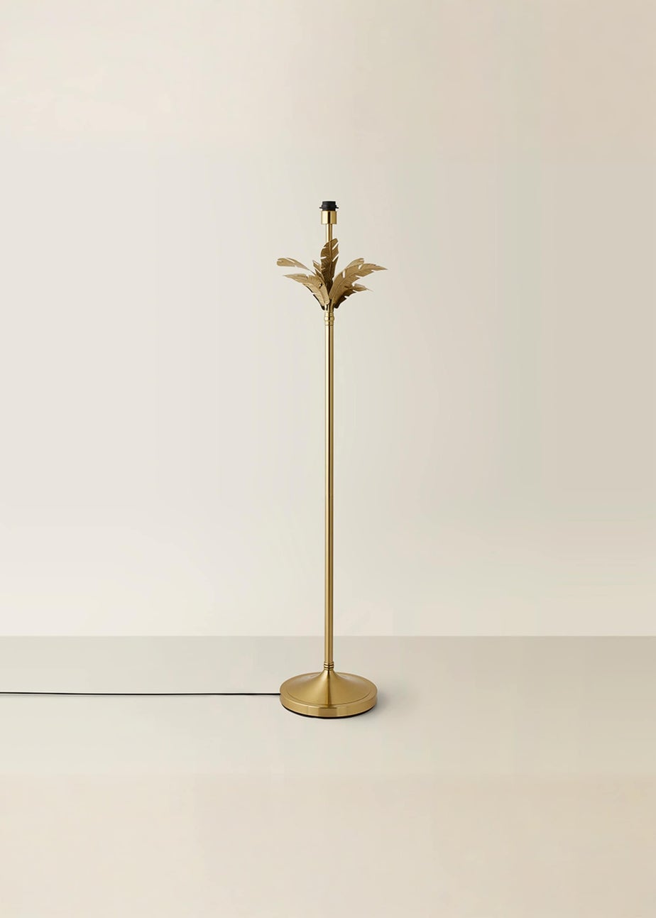 ValueLights Christina Gold Palm Leaf Floor Lamp Base