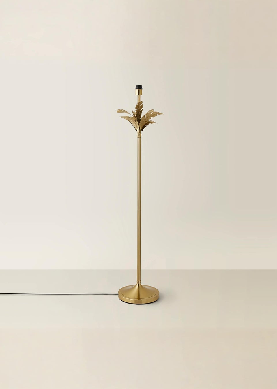 ValueLights Christina Gold Palm Leaf Floor Lamp Base