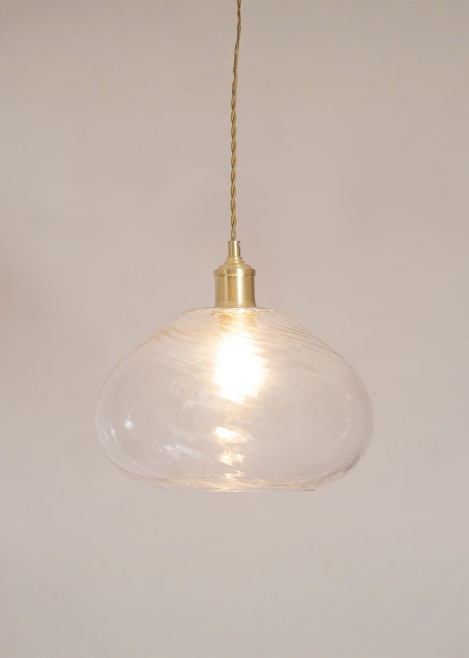 ValueLights Corinne Clear Glass Easy Fit Lampshade