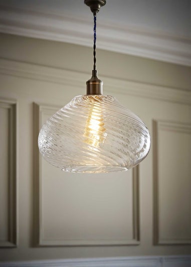 ValueLights Corinne Clear Glass Easy Fit Lampshade