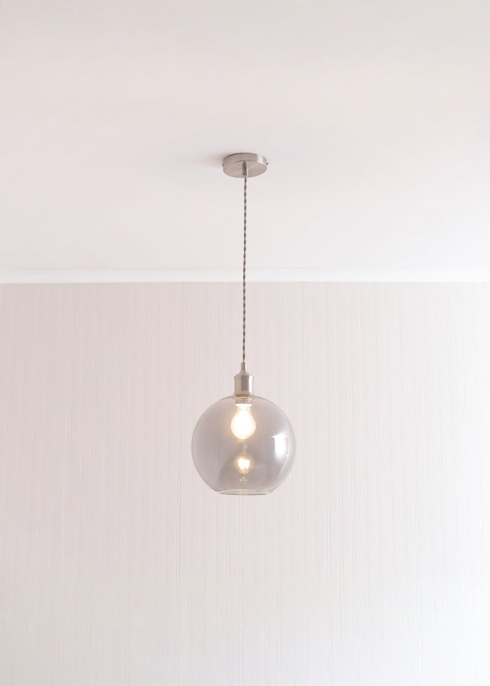 ValueLights Shaw Brushed Chrome Adjustable Pendant Ceiling Light