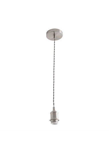 ValueLights Shaw Brushed Chrome Adjustable Pendant Ceiling Light