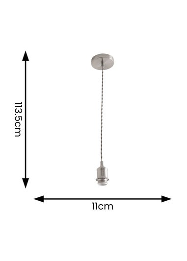 ValueLights Shaw Brushed Chrome Adjustable Pendant Ceiling Light