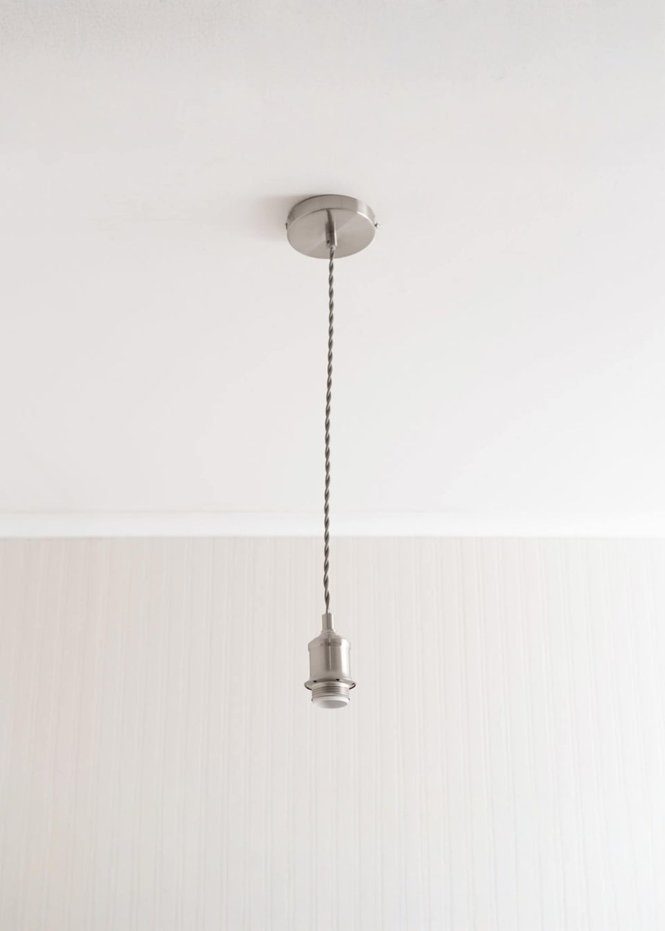 ValueLights Shaw Brushed Chrome Adjustable Pendant Ceiling Light