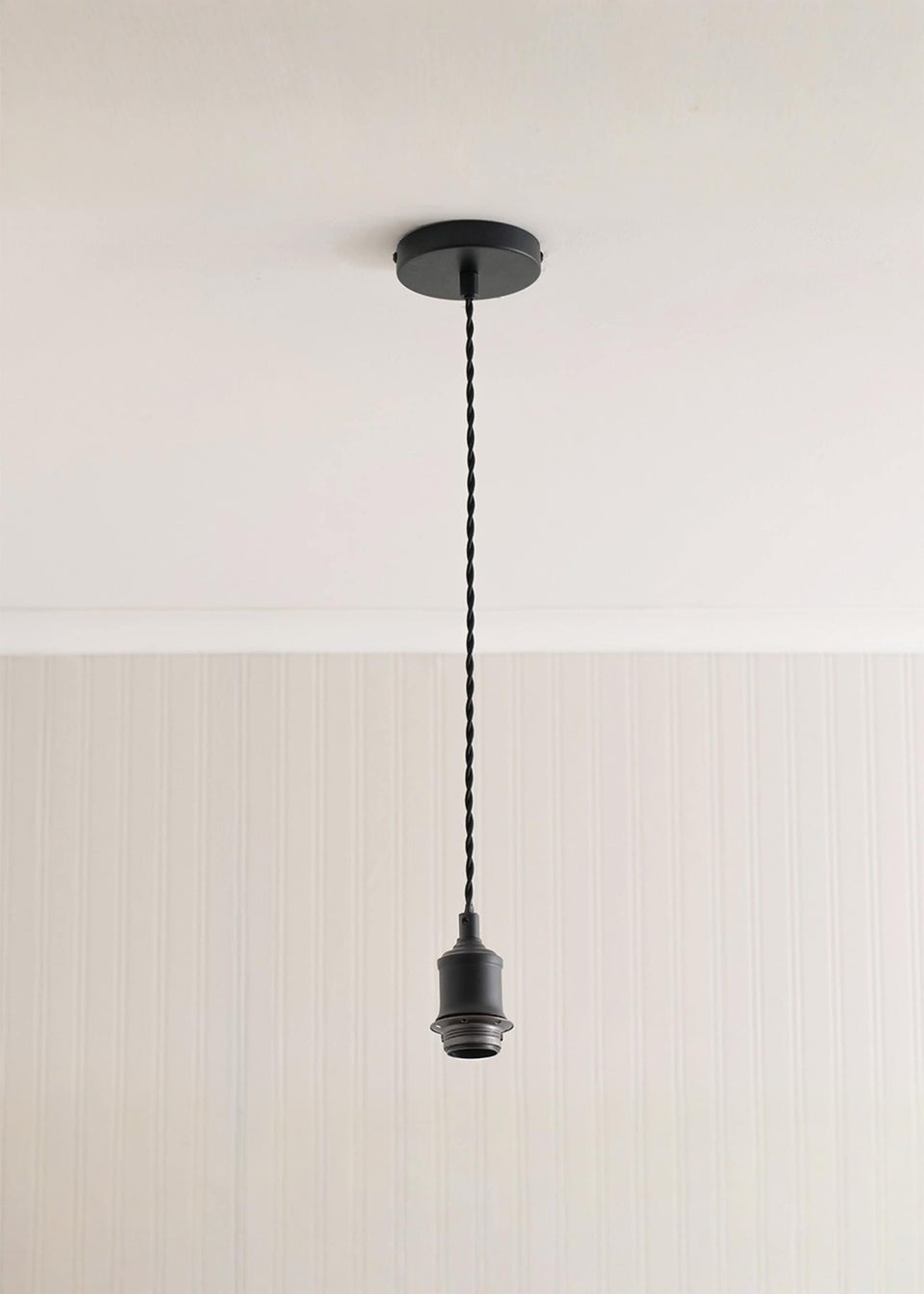ValueLights Shaw Matte Black Adjustable Single Pendant Ceiling Light