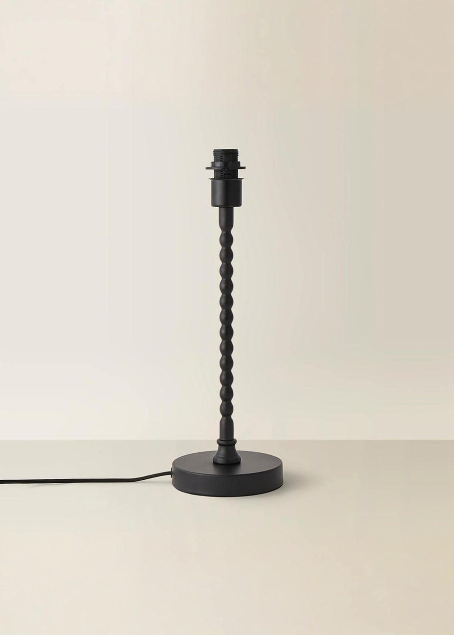 ValueLights Maeve Matte Black Bobbin Table Lamp Base