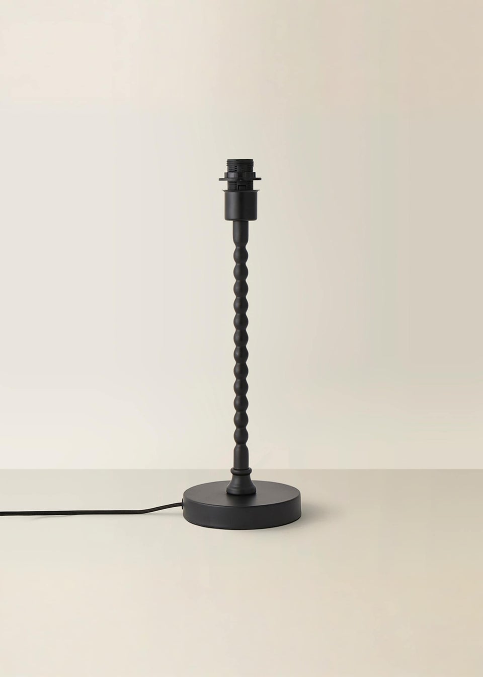 ValueLights Maeve Matte Black Bobbin Table Lamp Base