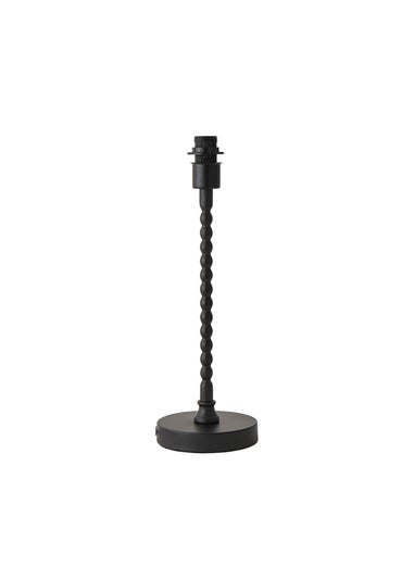 ValueLights Maeve Matte Black Bobbin Table Lamp Base