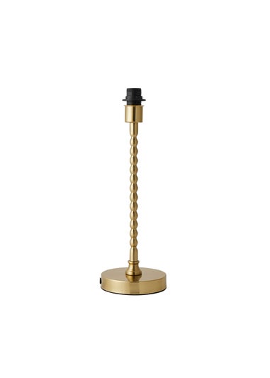 ValueLights Maeve Brushed Gold Bobbin Table Lamp Base