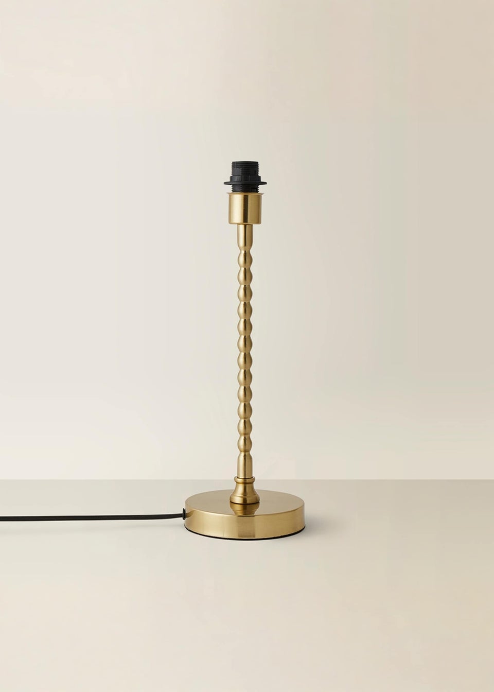ValueLights Maeve Brushed Gold Bobbin Table Lamp Base