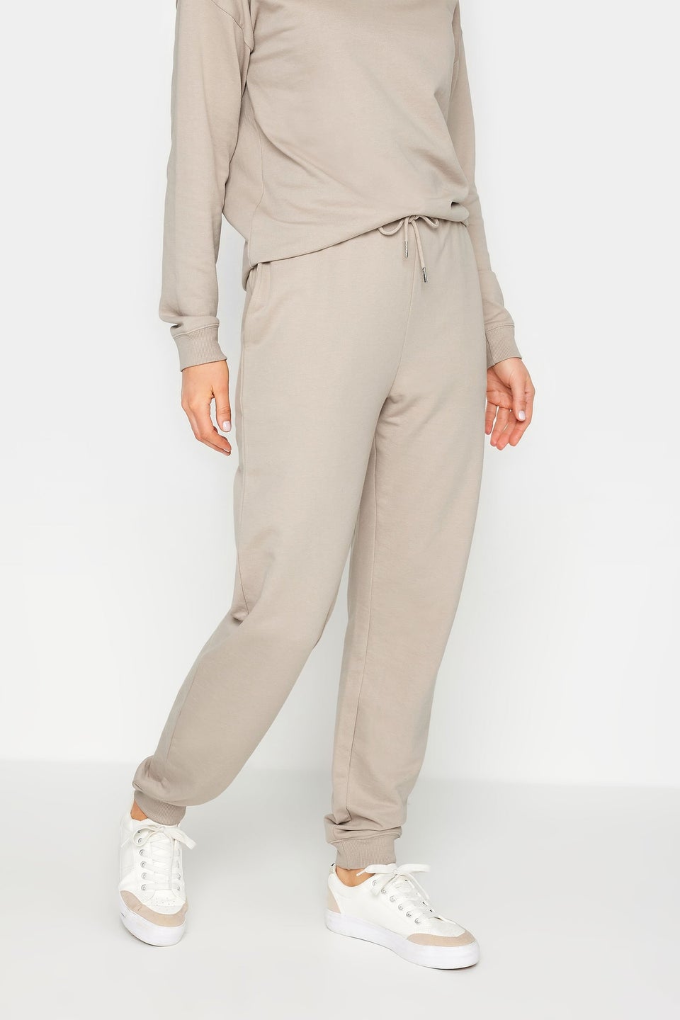 Long Tall Sally Stone Brown Cuffed Drawstring Joggers