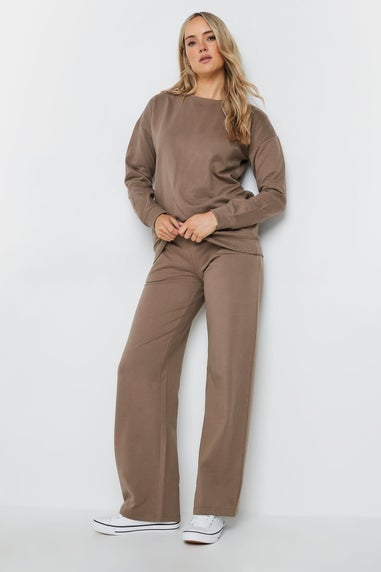 Long Tall Sally Beige Brown Wide Leg Joggers