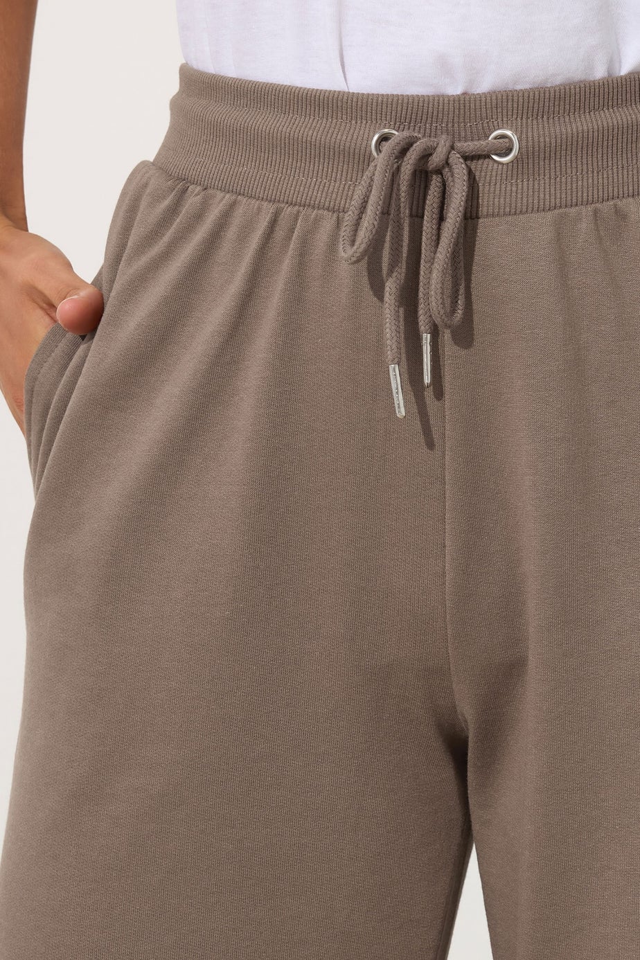 Long Tall Sally Beige Brown Wide Leg Joggers