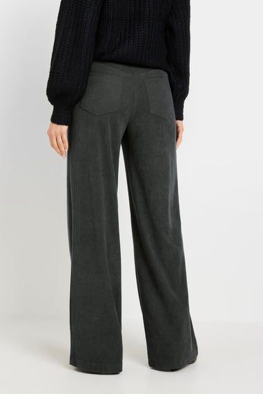 Long Tall Sally Premium Charcoal Grey Cord Wide Leg Jeans