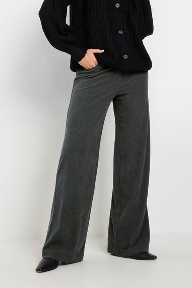Long Tall Sally Premium Charcoal Grey Cord Wide Leg Jeans