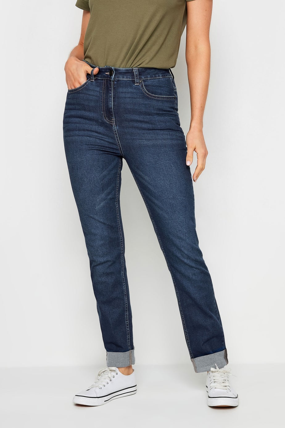 Long Tall Sally Blue Mid Wash Cigarette Jeans