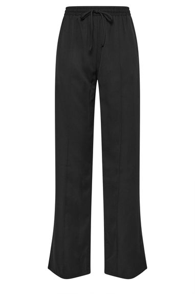 Long Tall Sally Black Tie Waist Wide Leg Trousers