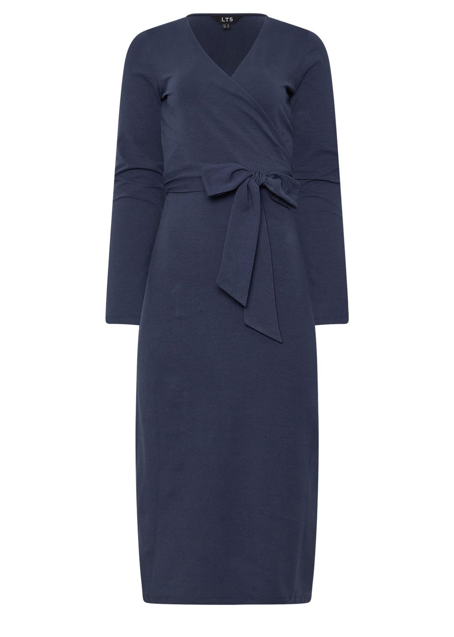 Long Tall Sally Navy Blue Wrap Midi Dress