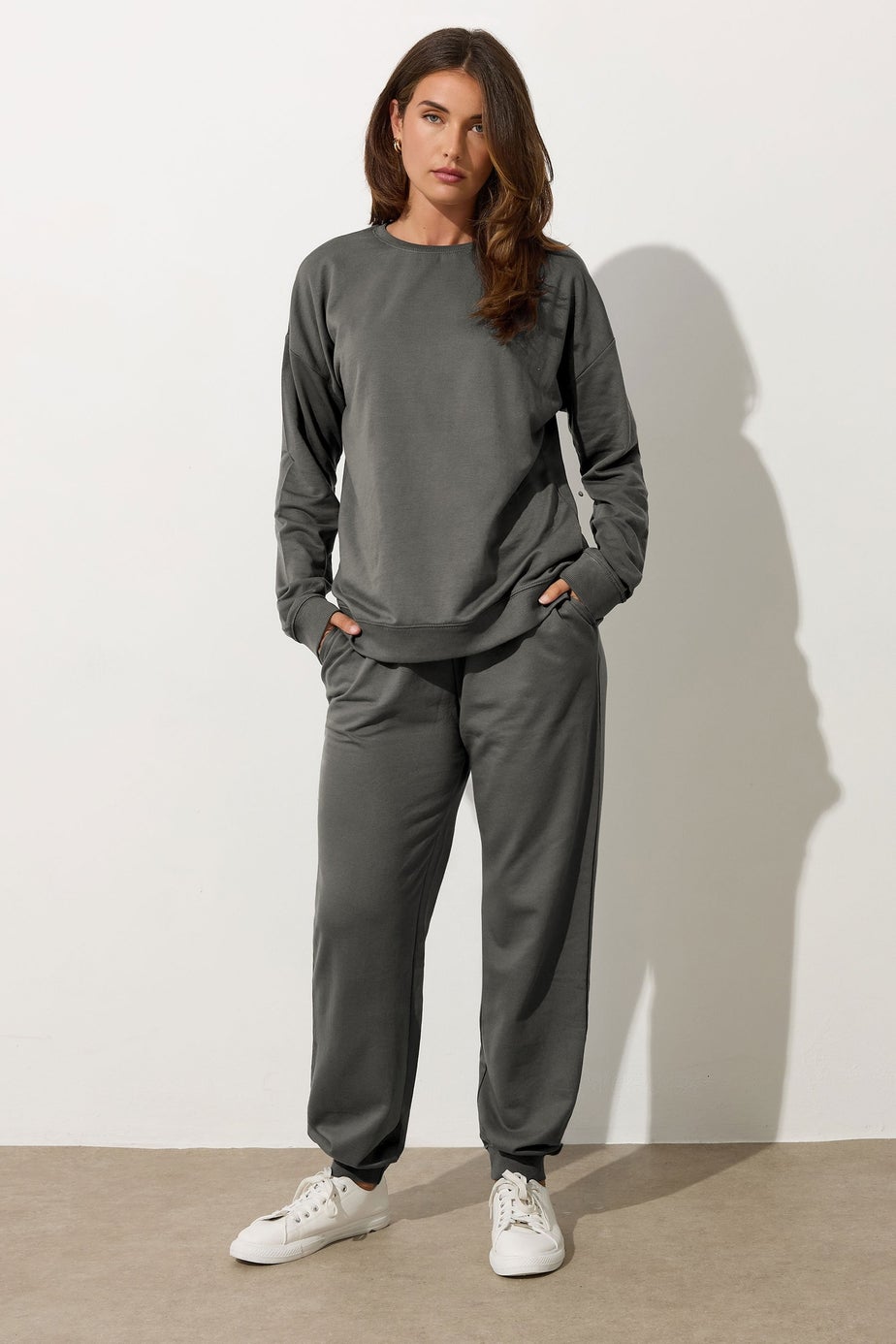 Long Tall Sally Charcoal Grey Cuffed Joggers
