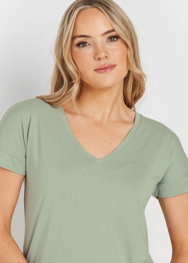 Long Tall Sally Premium Sage Green V-Neck Modal T-Shirt