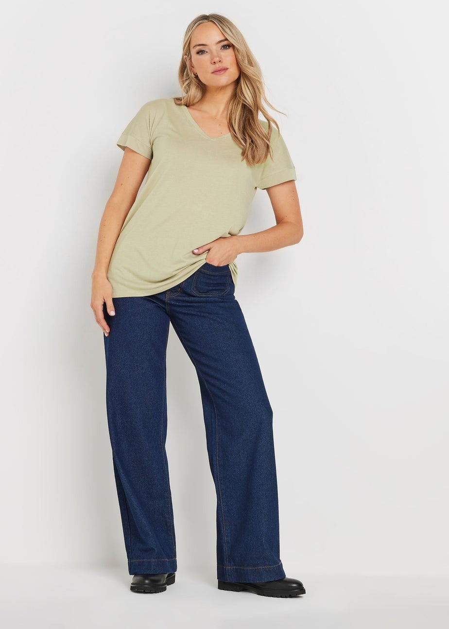 Long Tall Sally Premium Stone Brown V-Neck Modal T-Shirt