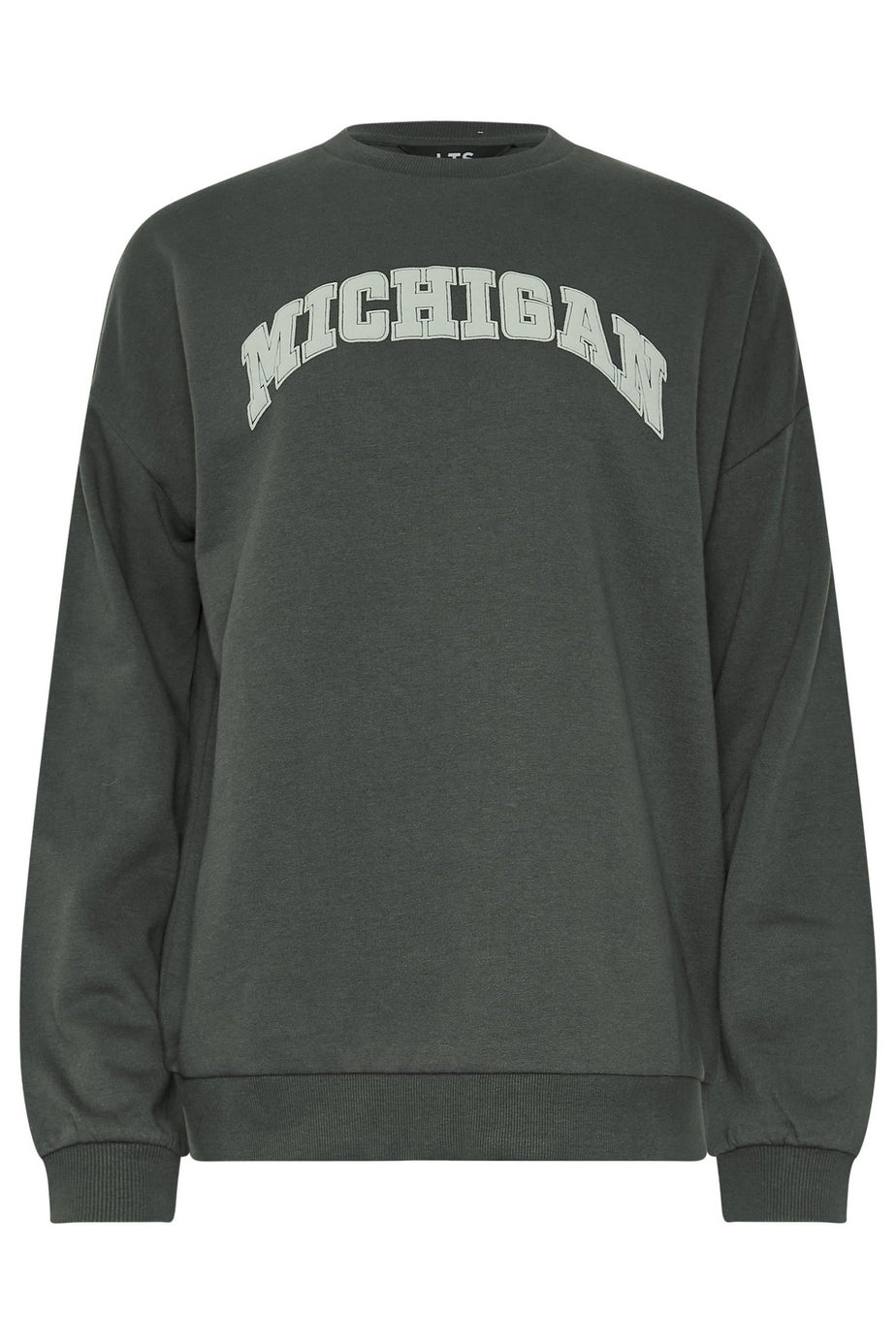 Long Tall Sally Charcoal Grey Michigan Slogan Sweatshirt