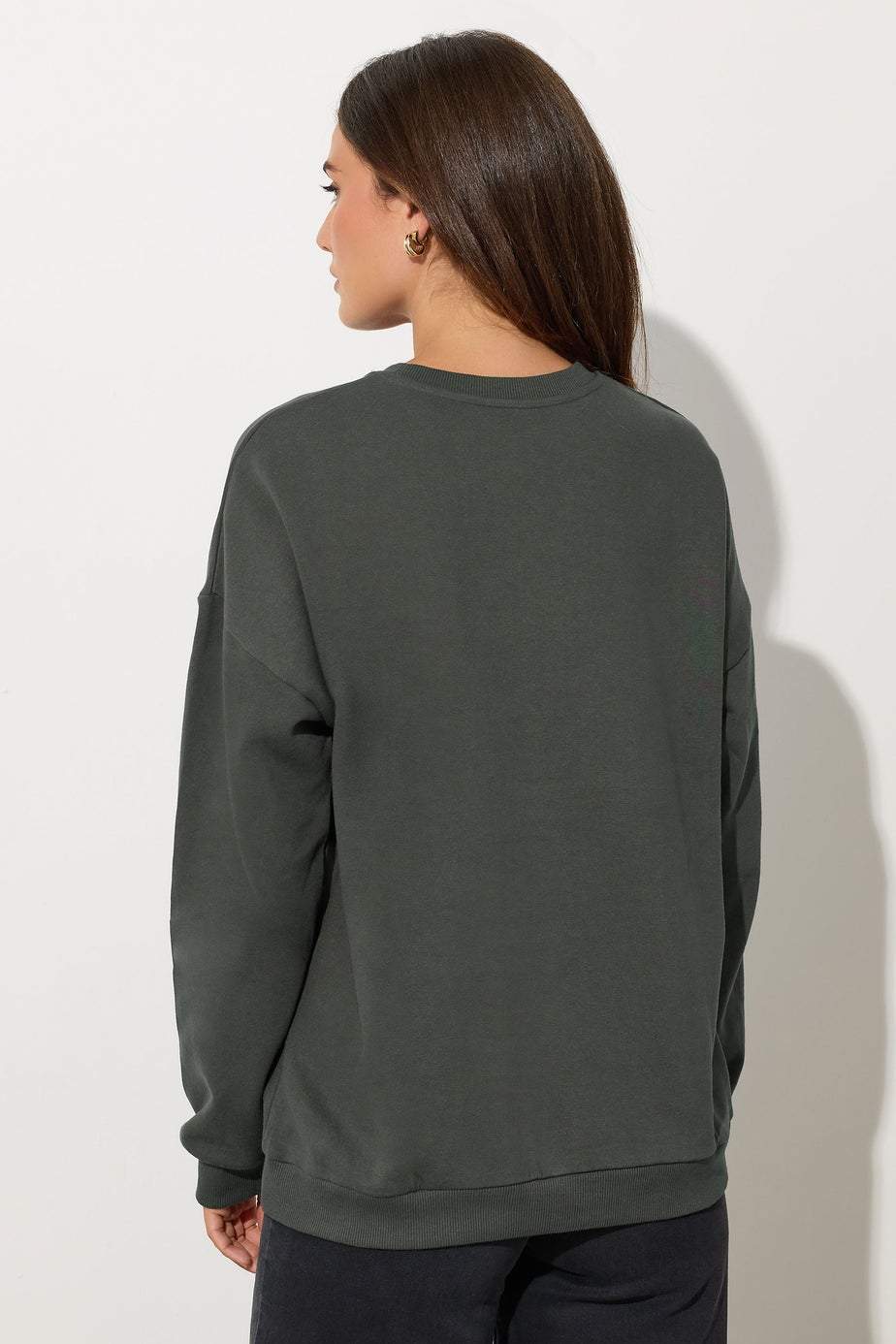 Long Tall Sally Charcoal Grey Michigan Slogan Sweatshirt