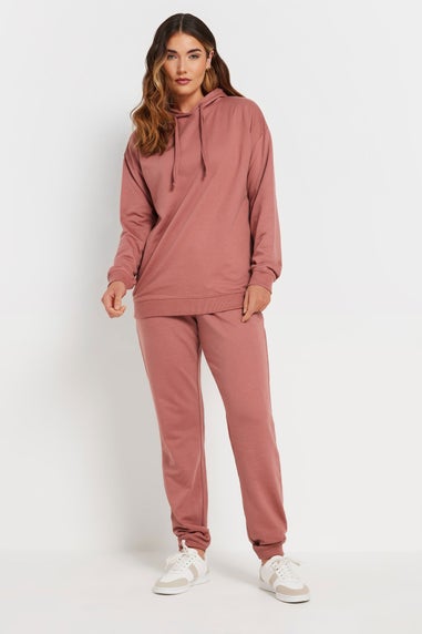 Long Tall Sally Coral Pink Jersey Drawcord Cuffed Joggers