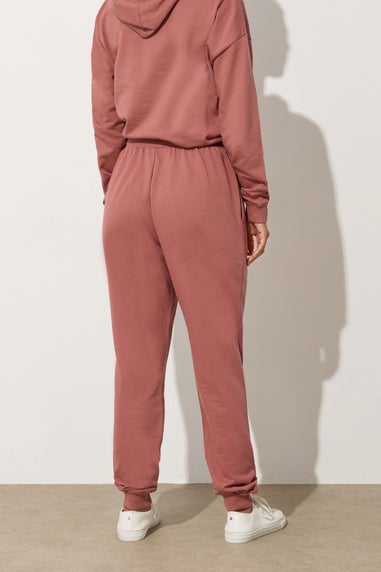 Long Tall Sally Coral Pink Jersey Drawcord Cuffed Joggers