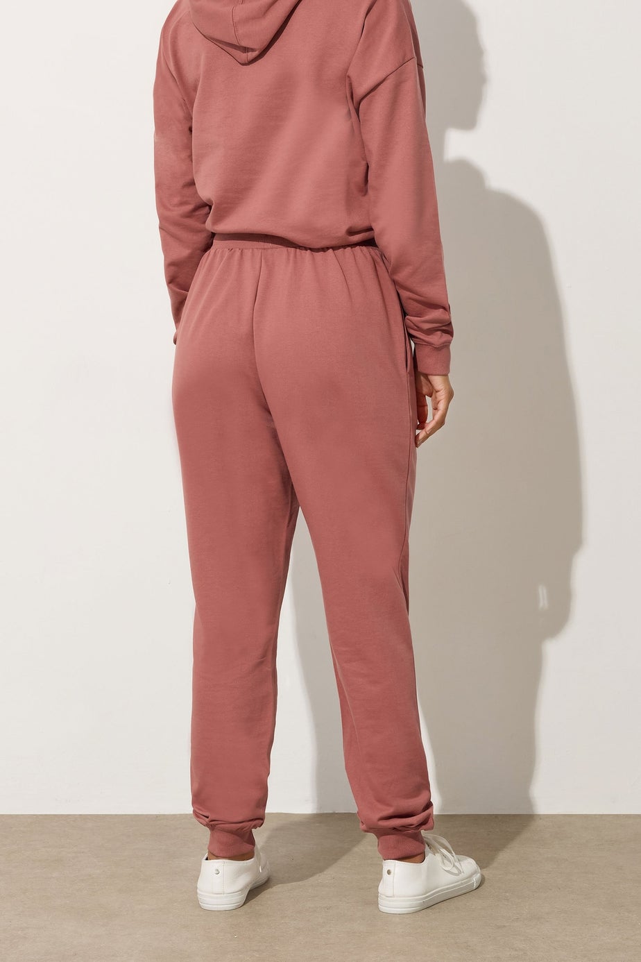 Long Tall Sally Coral Pink Jersey Drawcord Cuffed Joggers