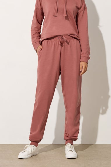 Long Tall Sally Coral Pink Jersey Drawcord Cuffed Joggers