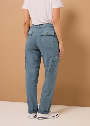 Long Tall Sally Blue Cargo Chino Jeans