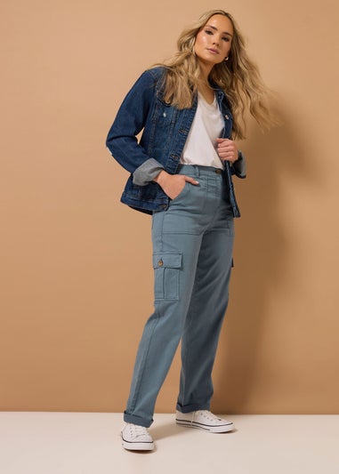 Long Tall Sally Blue Cargo Chino Jeans