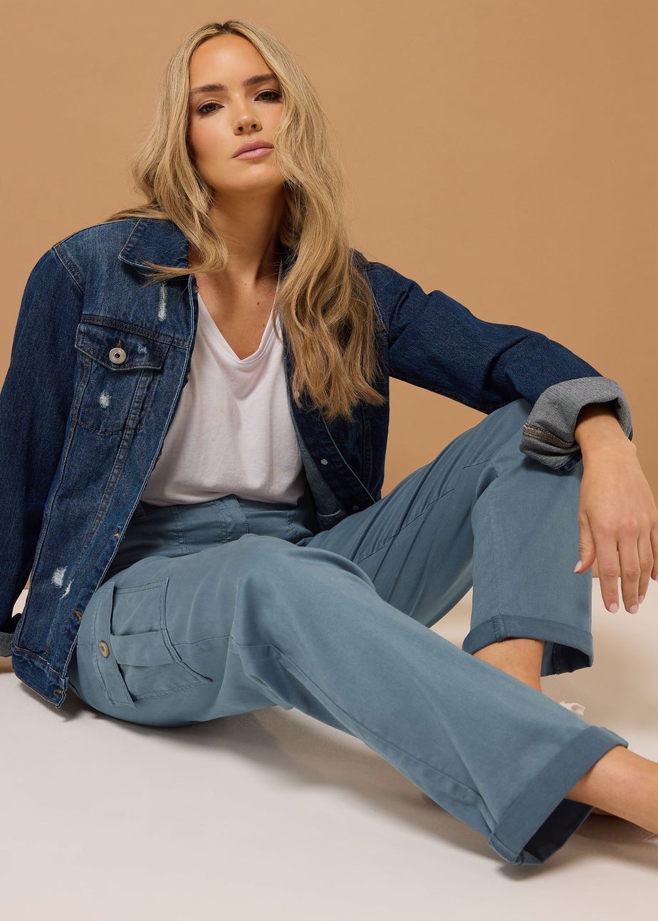 Long Tall Sally Blue Cargo Chino Jeans