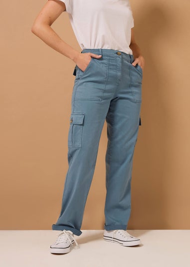 Long Tall Sally Blue Cargo Chino Jeans