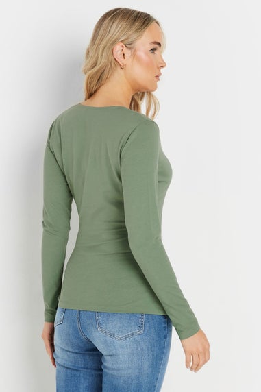 Long Tall Sally 2 Pack Sage Green & Pink Wrap Tops