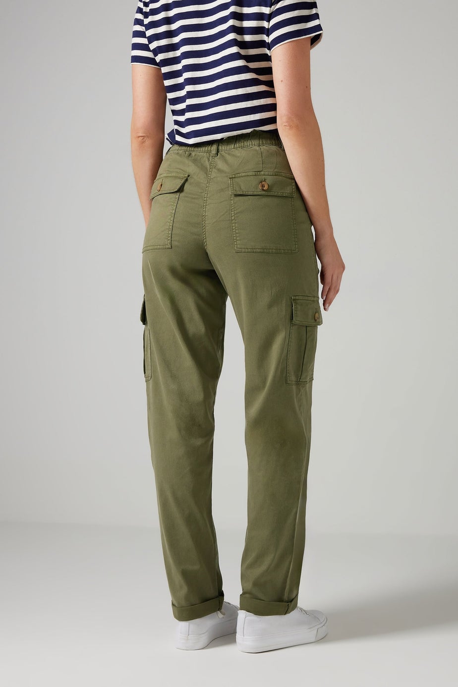 Long Tall Sally Khaki Green Cargo Chino Jeans