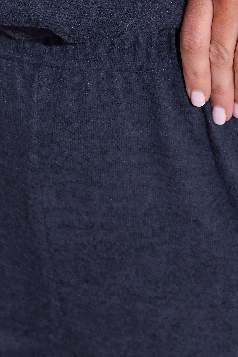 Long Tall Sally Navy Blue Soft Touch Wide Leg Trousers