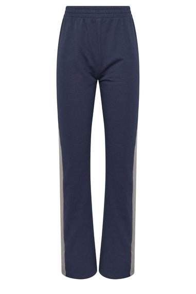 Long Tall Sally Navy Blue Side Stripe Fitted Straight Leg Joggers