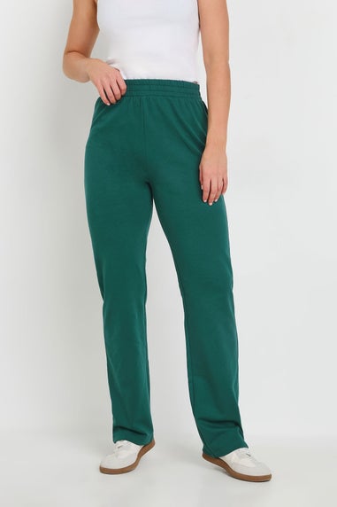 Long Tall Sally Green Jersey Fitted Straight Leg Joggers