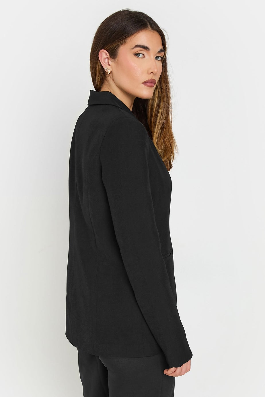 Long Tall Sally Black Double Breasted Blazer Jacket