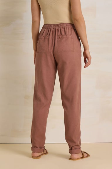 Long Tall Sally Rust Orange Lyocell Blend Joggers