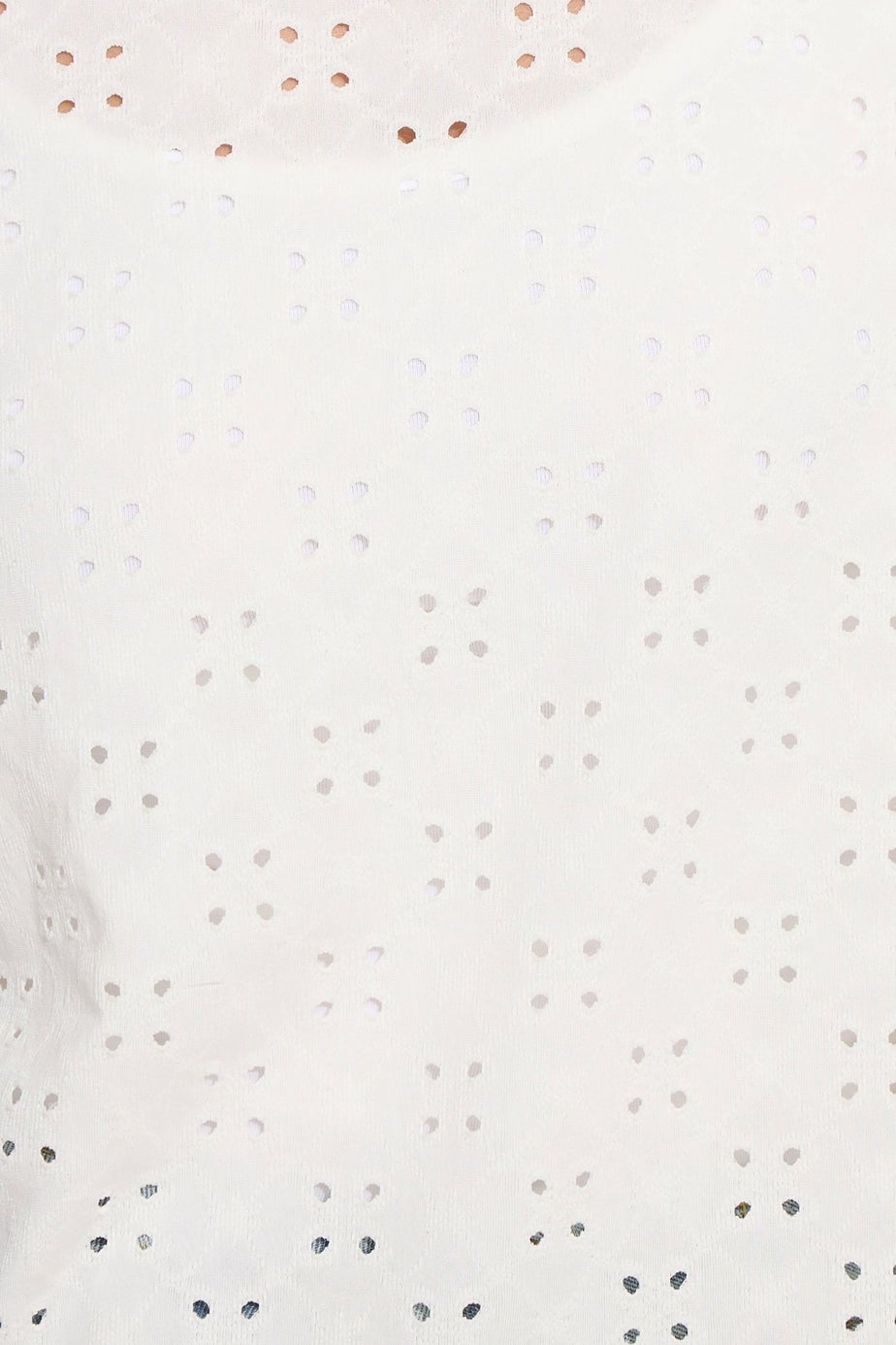 Long Tall Sally Ivory White Broderie Puff Sleeve Top