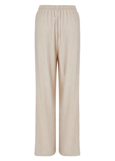 Quiz Stone Textured Palazzo Trousers