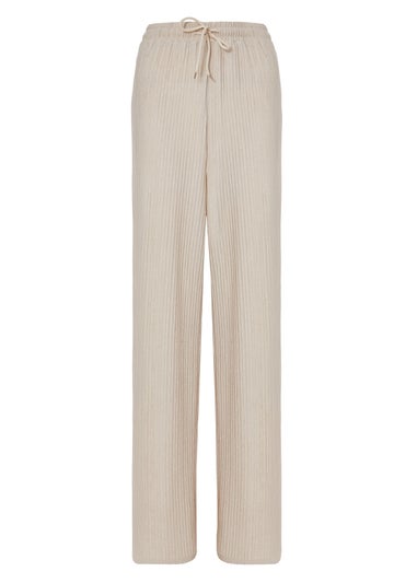 Quiz Stone Textured Palazzo Trousers