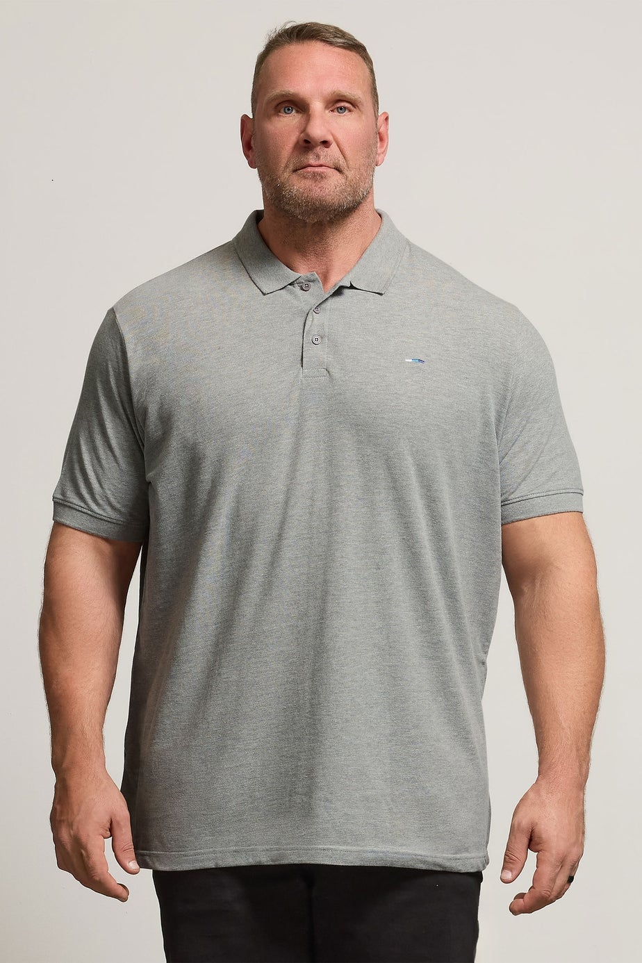 BadRhino Grey Marl Core Polo Shirt