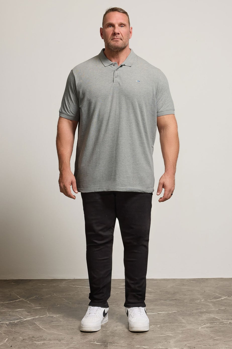 BadRhino Grey Marl Core Polo Shirt