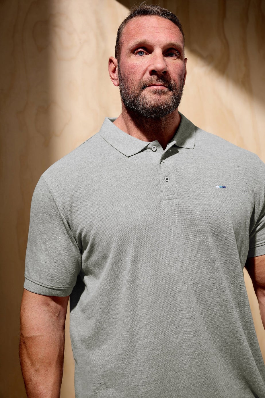 BadRhino Grey Marl Core Polo Shirt