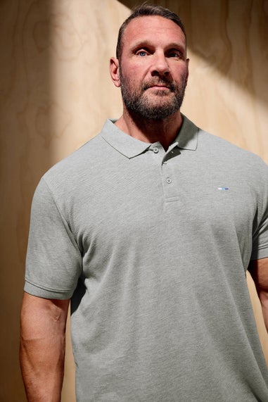 BadRhino Grey Marl Core Polo Shirt