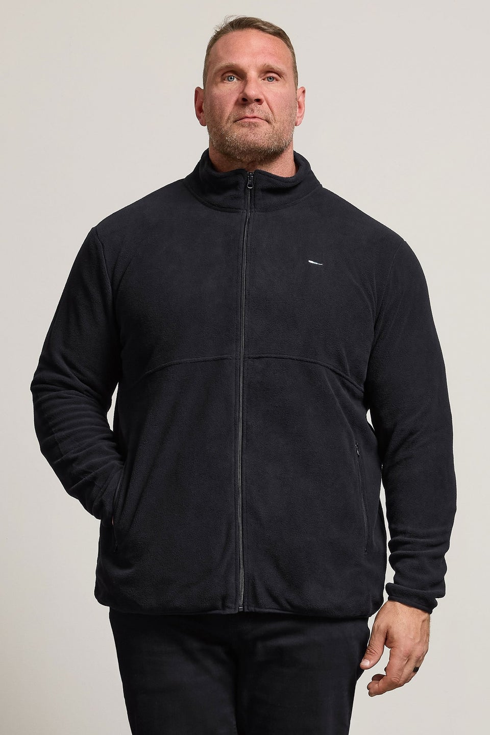 BadRhino Black Essential Zip Through Fleece